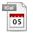 File, document, paper, ical Icon