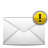 exclamation, mail, Message, Letter, envelop, Email, Error, wrong, Alert, warning WhiteSmoke icon
