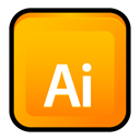 Cs, illustrator, adobe Orange icon