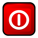 off, turn, window Red icon