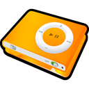 ipod, Orange, shuffle Icon
