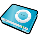 Blue, ipod, shuffle Black icon