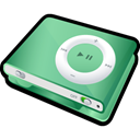 shuffle, pale, green, ipod Black icon