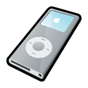 silver, ipod, nano Black icon