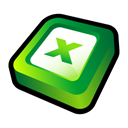 Excel, office, microsoft Black icon
