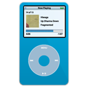 video, ipod, Blue Black icon