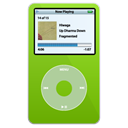 ipod, video, green Black icon