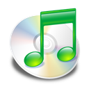 itunes, green Black icon