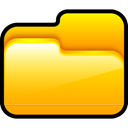 Folder, open Gold icon