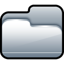 open, Folder, silver DarkGray icon
