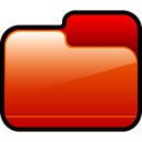 Folder, Closed, red Icon