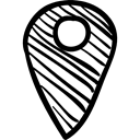 Maps, placeholder, localization, point, Maps And Flags, Geolocalization, Sketch, Pointer, locator, Sketched Black icon