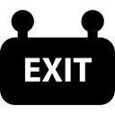 Go Out, sign, Way Out, signs, Exit Black icon