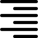 Right justify, layout, interface, Right Alignment Black icon