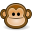Face, monkey Black icon