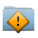 Folder, danger, Blue Black icon