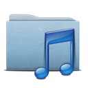 Folder, music, Blue LightSteelBlue icon