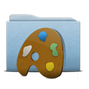 Folder, palette, Blue Black icon