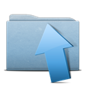Folder, increase, Ascending, rise, Blue, Up, Ascend, upload LightSteelBlue icon