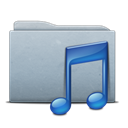 Folder, Graphite, music Black icon