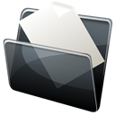 Folder, document, paper, Hp, Dock, File Black icon