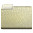 White, Leather, Folder Tan icon