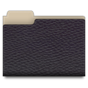 Leather, Folder, Black DarkSlateGray icon