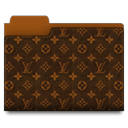 Folder, vuitton, Leather Icon