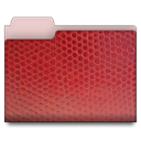 Folder, red, Leather Brown icon