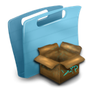 Folder, pack, package SkyBlue icon