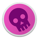 skull, magenta Purple icon