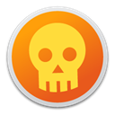Orange, skull Gold icon