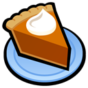 pumpkin, pie Black icon