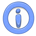 about, Info, Get, Information CornflowerBlue icon
