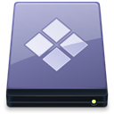 Vista, Disk, disc, Folder, Bootcamp, save SlateGray icon