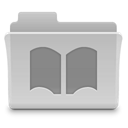 Folder, Library, grey Silver icon