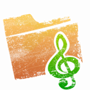 music, Folder SandyBrown icon