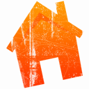 Building, Home, homepage, house OrangeRed icon