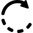 clockwise, Reload, interface, spin, spinning, refresh Black icon