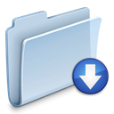 Folder, badged, drop LightSteelBlue icon