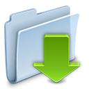badged, downlads, Folder LightSteelBlue icon