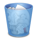 recycle bin, Full, Trash SkyBlue icon