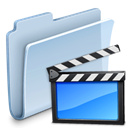 badged, film, video, movie, Folder LightSteelBlue icon