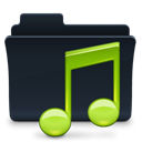 Folder, music, badged DarkSlateGray icon