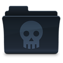 Folder, skull DarkSlateGray icon