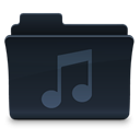 Folder, music DarkSlateGray icon