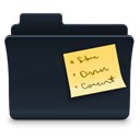 Folder, Note, badged DarkSlateGray icon