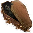open, coffin Black icon