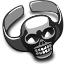 ring, skull Black icon