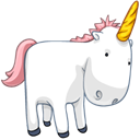 Unicorn, magic Black icon